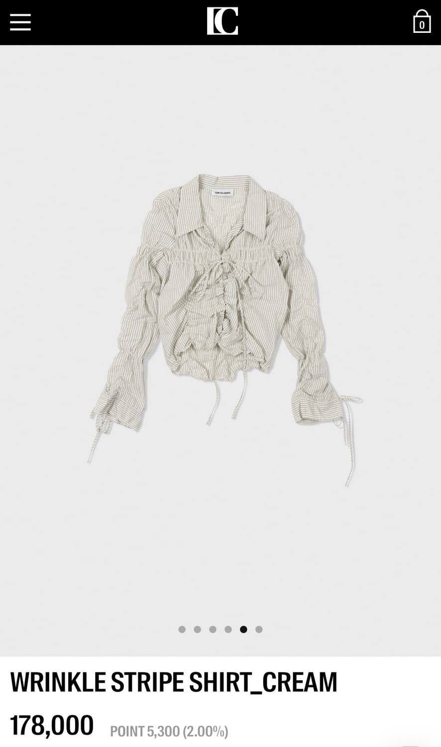 슬기착용) 로우클래식 셔츠 WRINKLE STRIPE SHIRT 상품이미지2