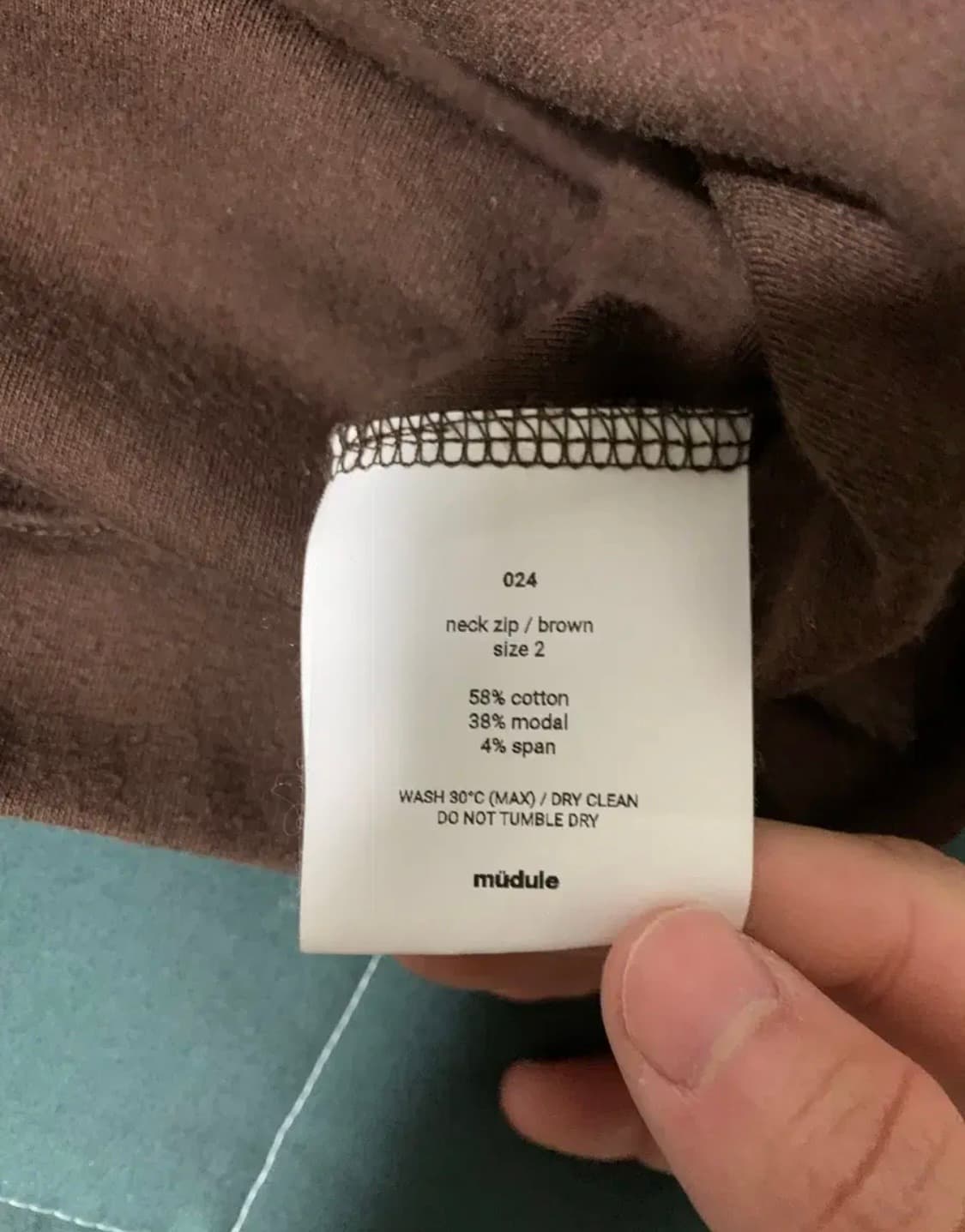 mudule 머듈 넥 집업 브라운 2사이즈 상품이미지3