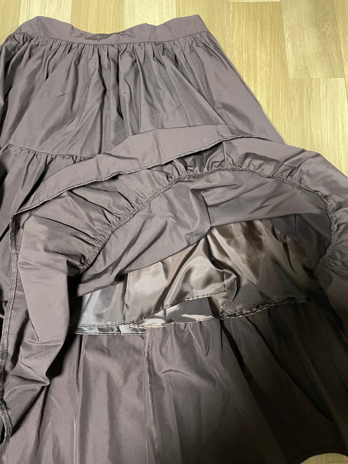 노컨텐츠 언발란스 스커트 브라운 M사이즈 상품이미지7