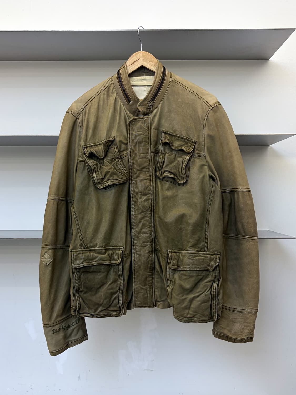 디젤 램 레더 필드 자켓 상품이미지1