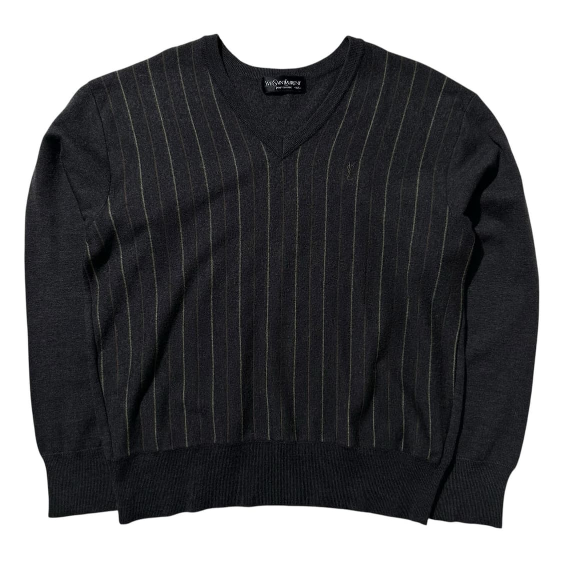 입생로랑 V넥 스트라이프 니트 상품이미지1