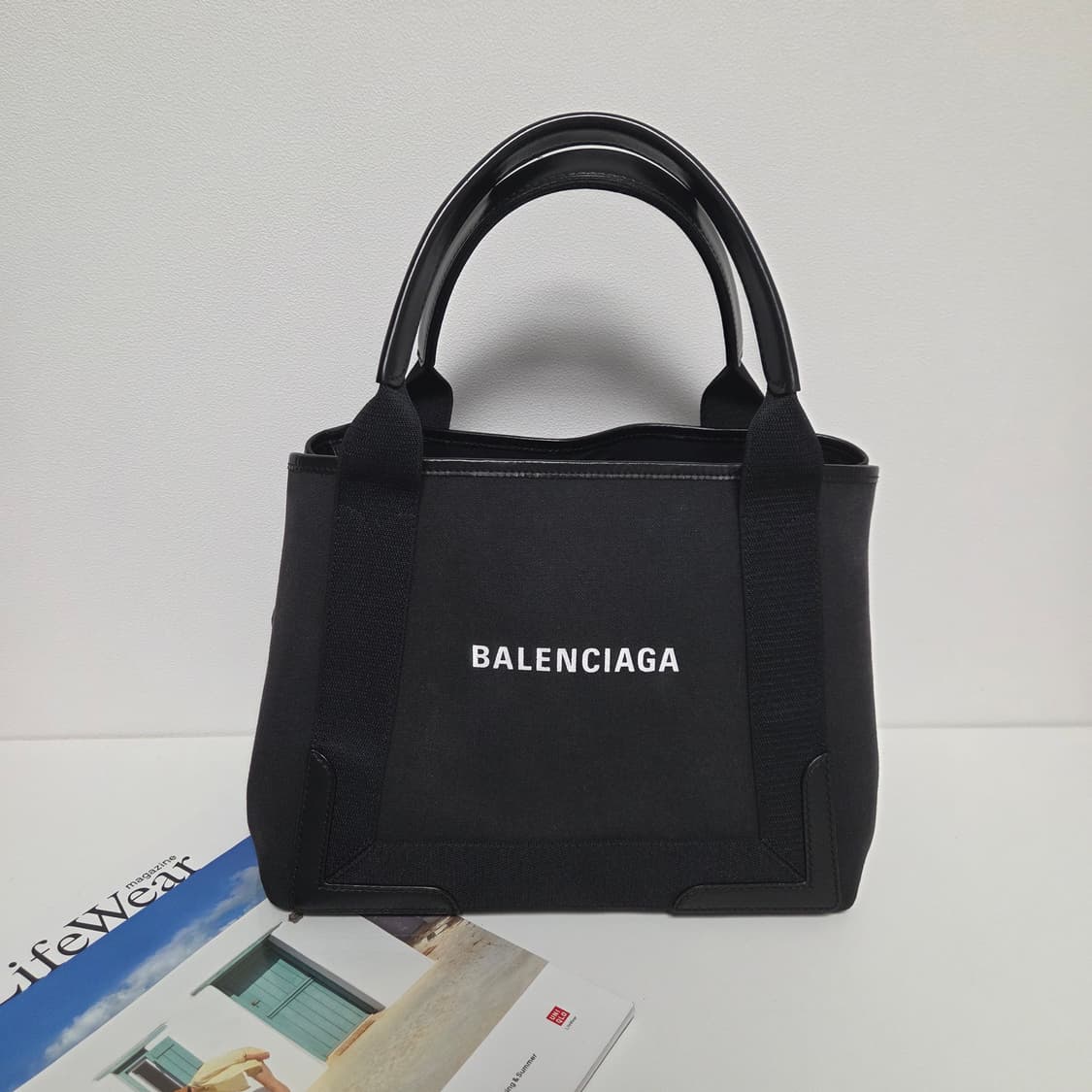 BALENCIAGA 발렌시아가 정품 카바스 스몰 토트백 숄더백 캔버스백 상품이미지2