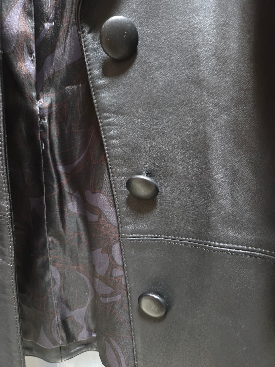 블랙 레더 블레이저 XL 상품이미지8