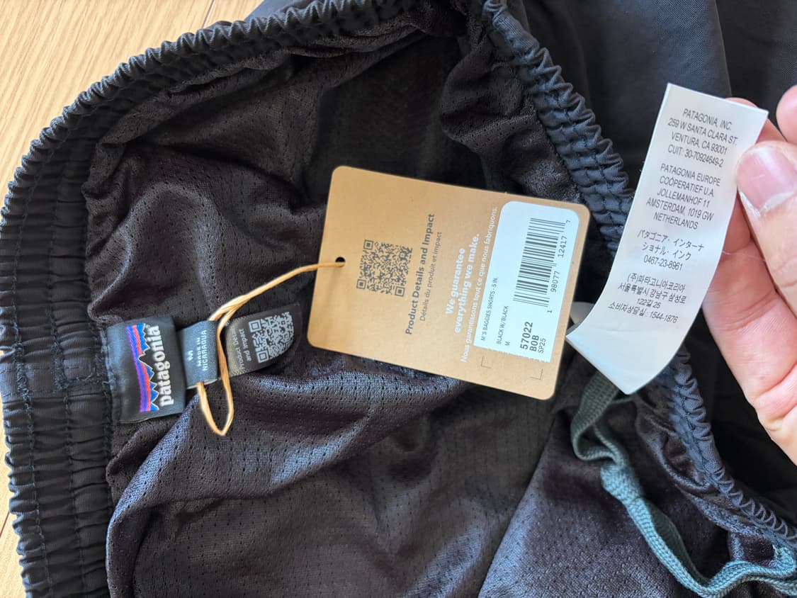 (M)파타고니아 배기스 5인치 블랙(미사용 세제품) 상품이미지4