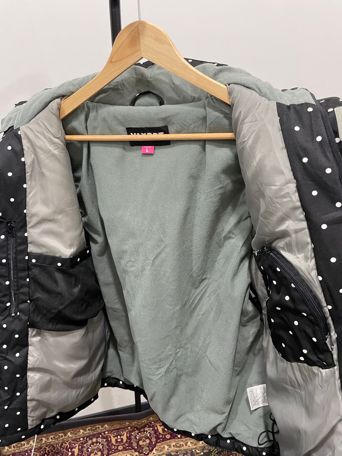 (빈티지) VAXPOT 폴카도트 땡땡이 스노우보드 패딩 상품이미지6