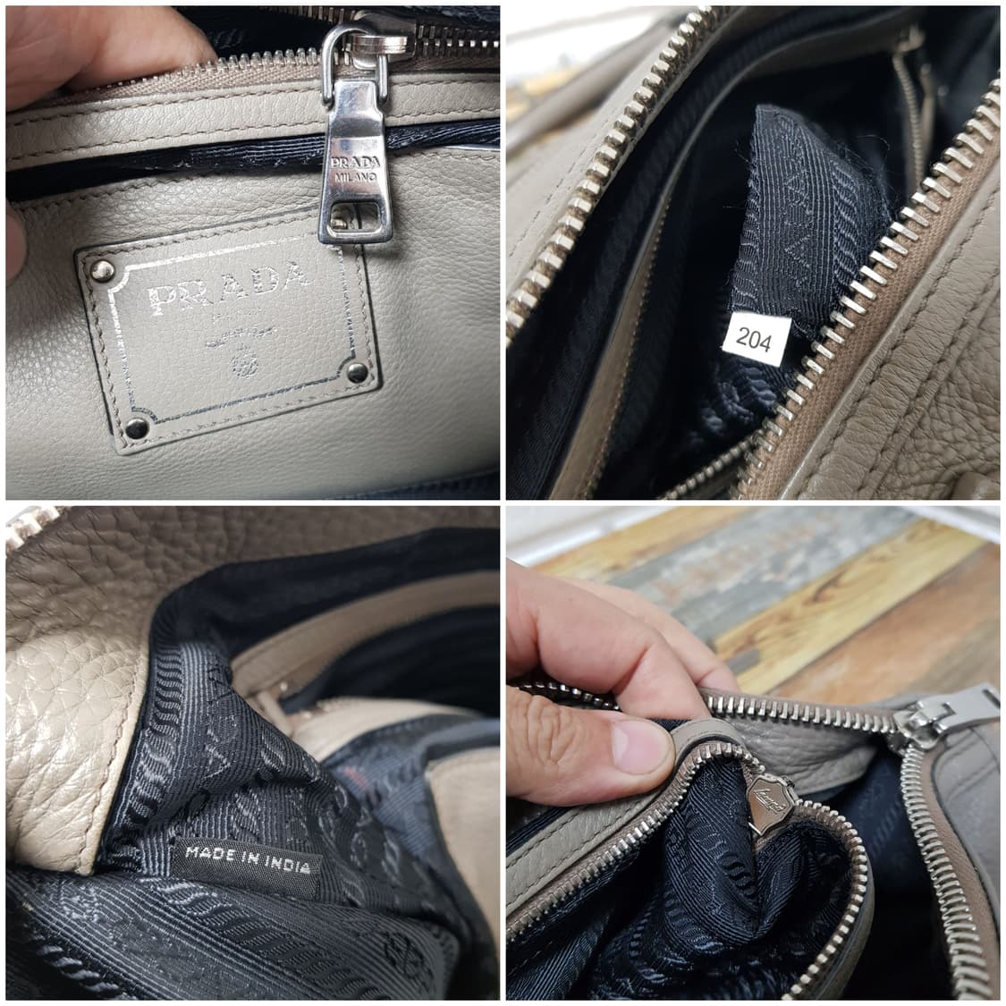 [정품] 프라다 은장로고 비텔로 모터백 상품이미지10
