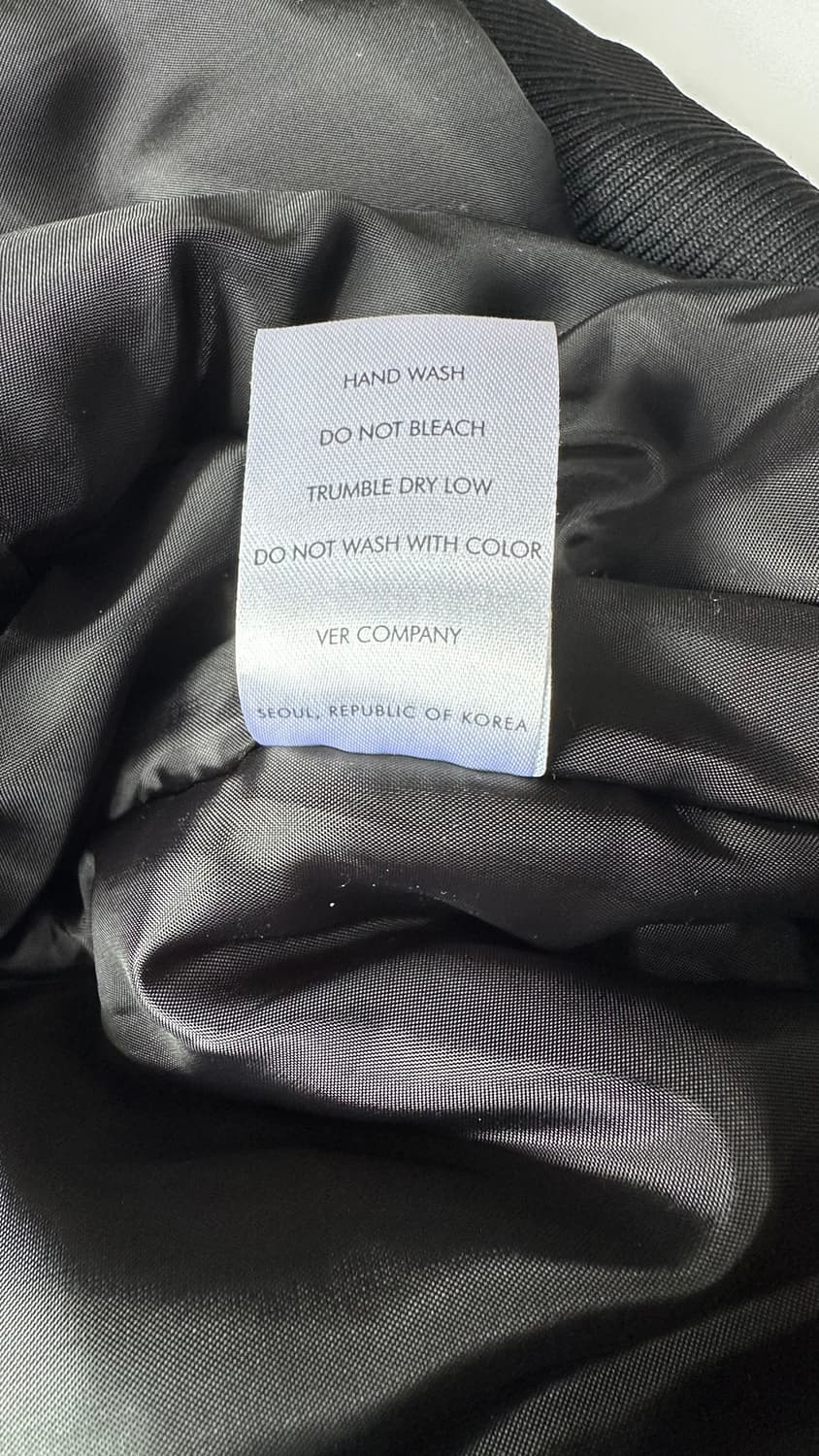 MASSNOUN 블랙 바시티 자켓 상품이미지6