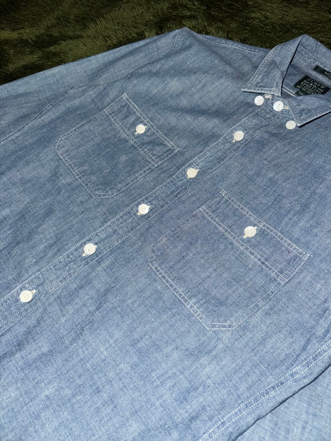 [S] J.crew 제이크루 클래식 핏 포켓 샴브레이 셔츠 상품이미지5