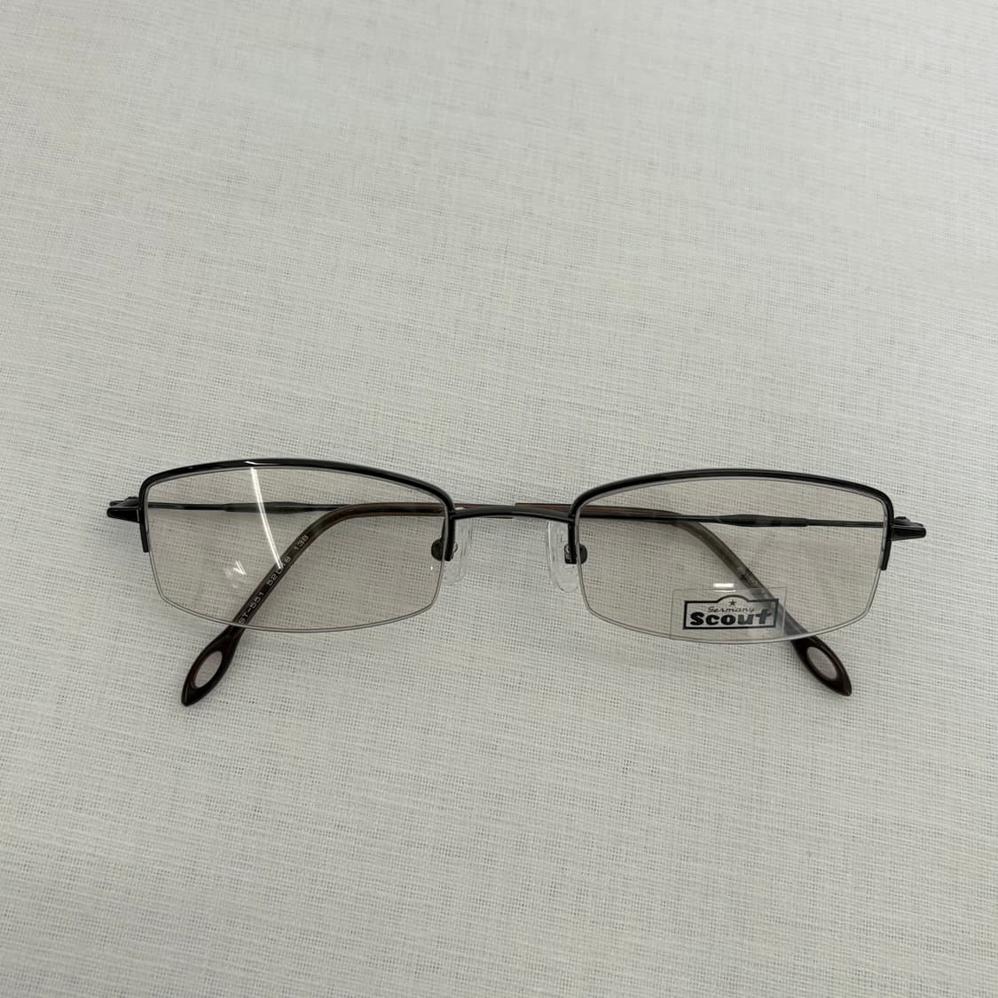 SCOUT 브라운 반무테 빈티지안경 상품이미지3