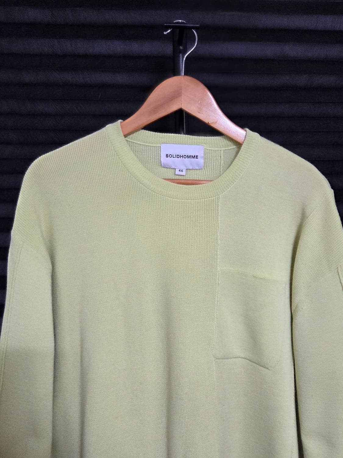 (정품) [솔리드옴므] 비대칭 슬릿 포켓 울 니트 | 00134 상품이미지2