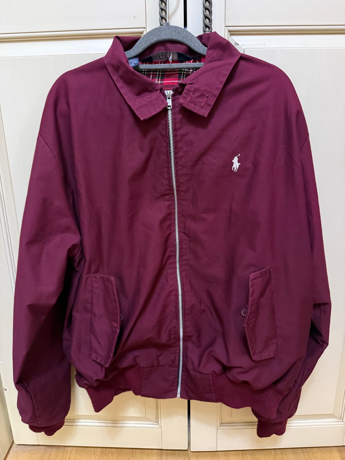 폴로 랄프로렌 버건디 해링턴 자켓 XL 상품이미지1