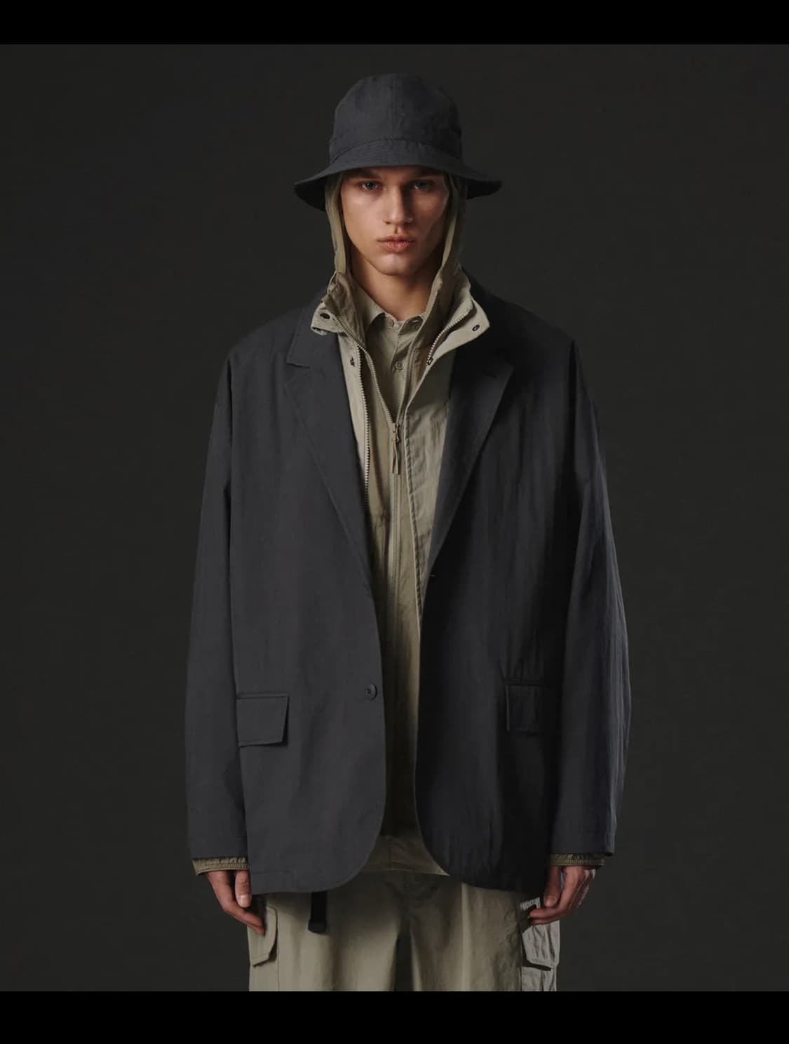 무신사 스탠다드 시티 레저 CN 루즈 핏 블레이저 그레이 m 상품이미지1