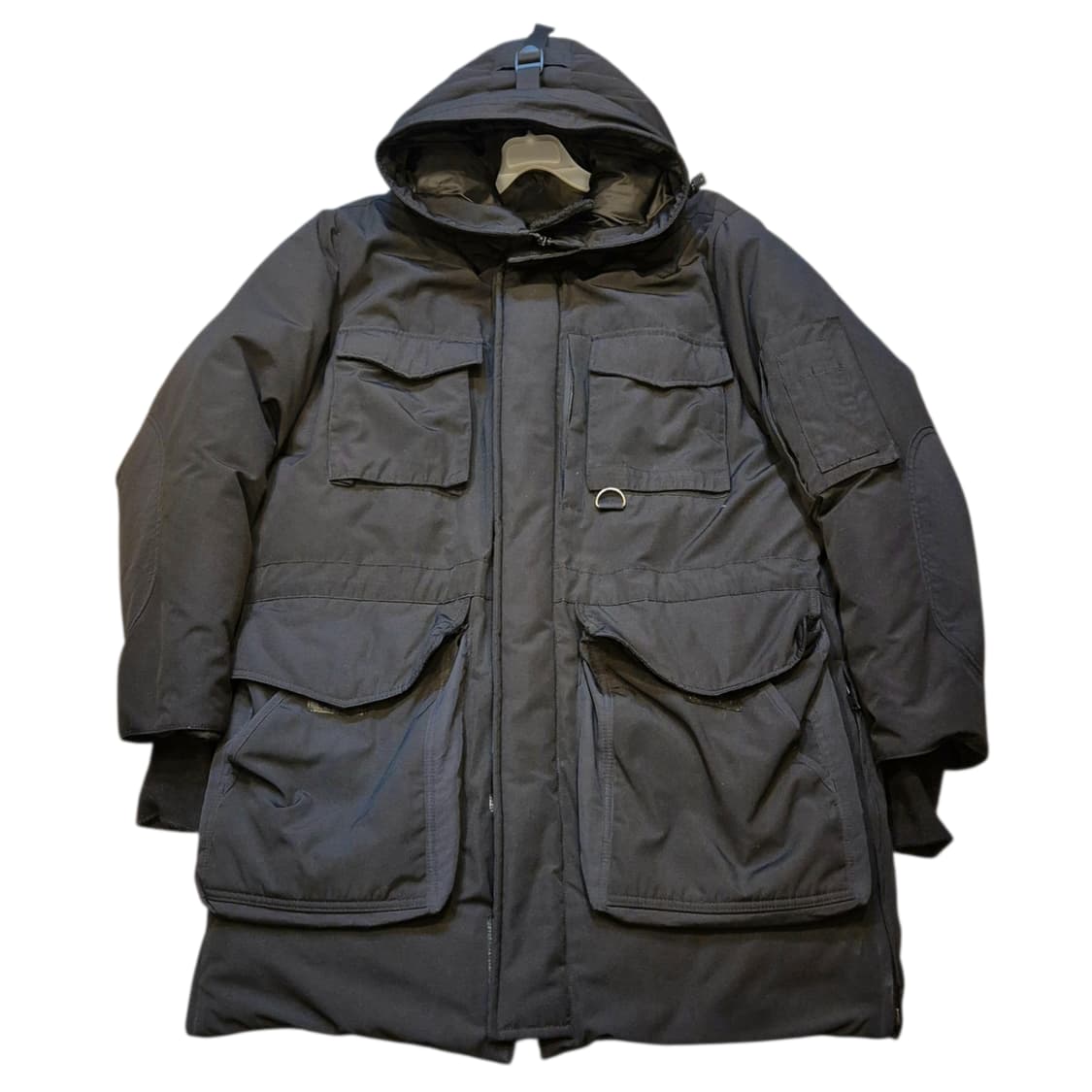 M~L(착샷잇음) 블랙 거위털 후드점퍼  상품이미지1