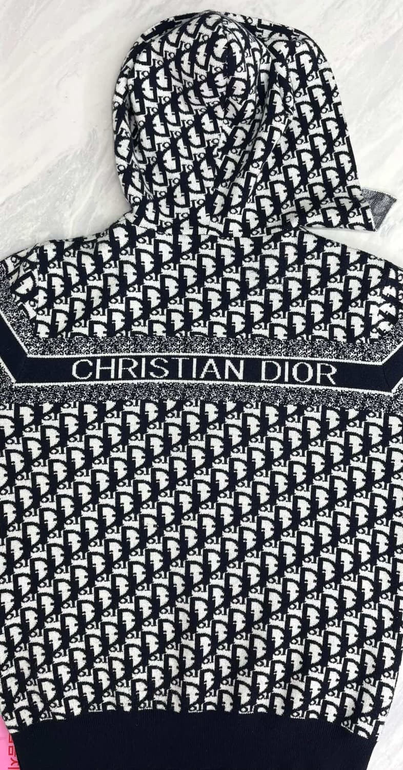 디올 오블리크 캐시미어 혼방 니트 후드집업  상품이미지2