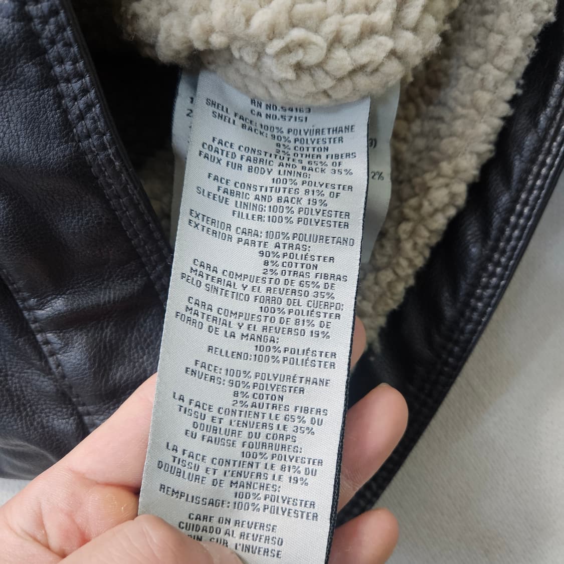 M 리바이스 쉐르파 카라 가죽 트러커자켓 0401Y 상품이미지4