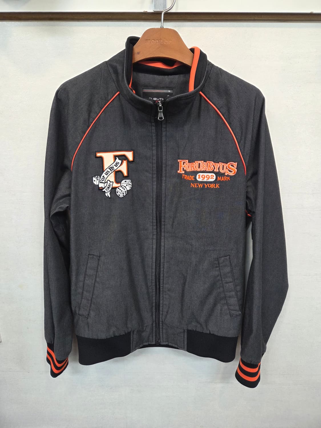 푸부 올드스쿨 빈티지 빅 자수로고 집업자켓 M 상품이미지1