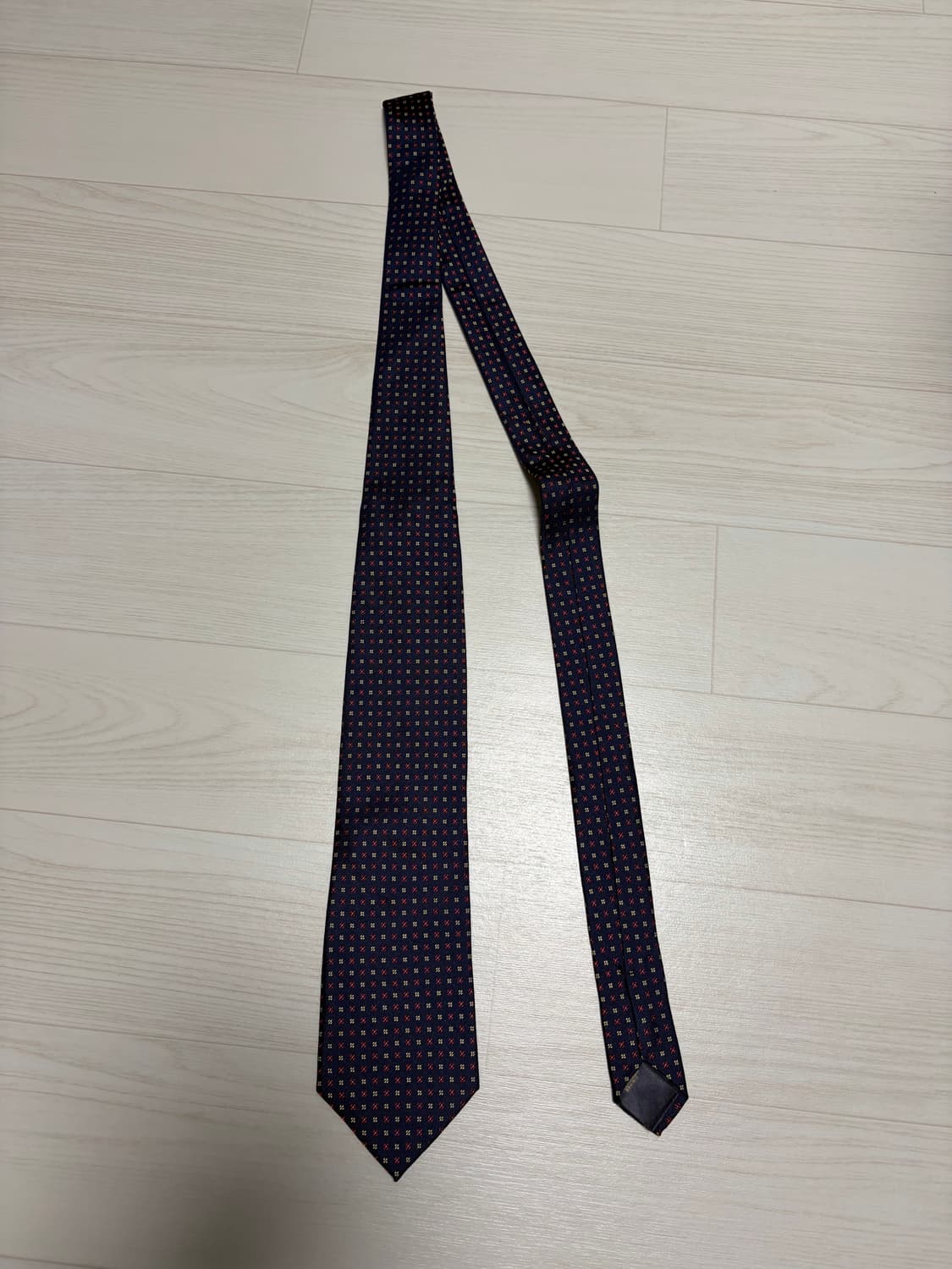 (새상품) 브룩스 브라더스 실크 네이비 플라워도트 타이 상품이미지3