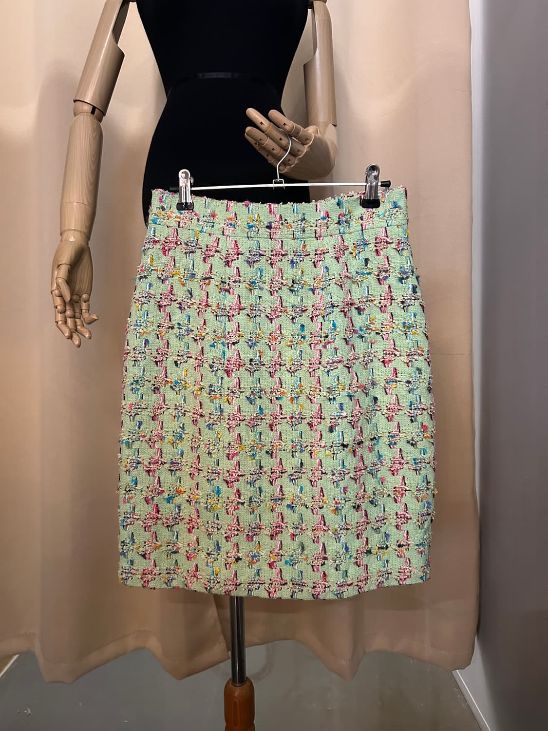 샤넬 1995 S/S collection 민트그린 트위드팬츠 상품이미지1