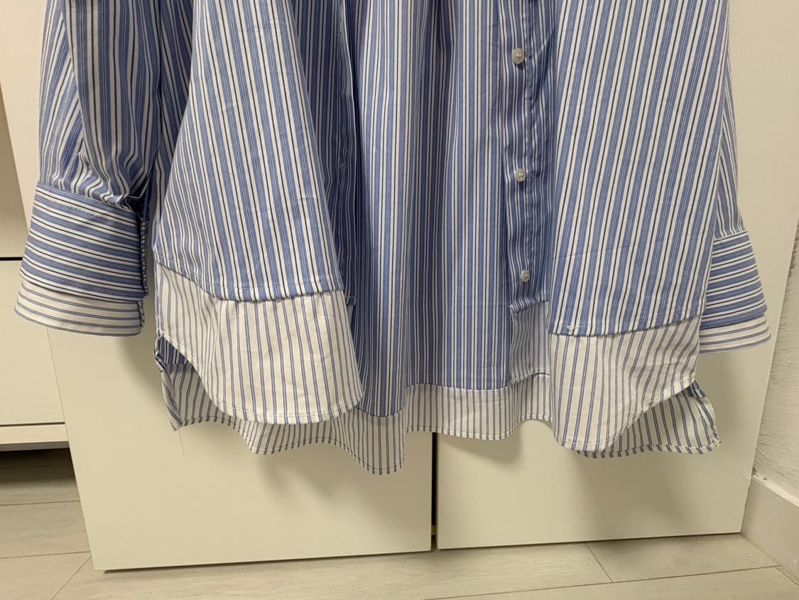 자라 스트라이프 배색 셔츠 상품이미지2