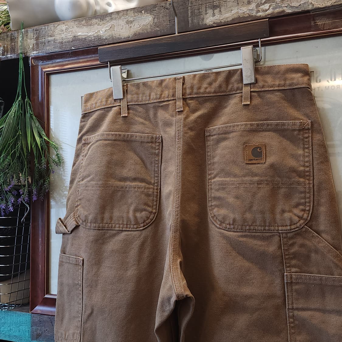 칼하트 싱글니 카펜터 워크팬츠 칼하트 브라운 덕캔버스 34x32 상품이미지8