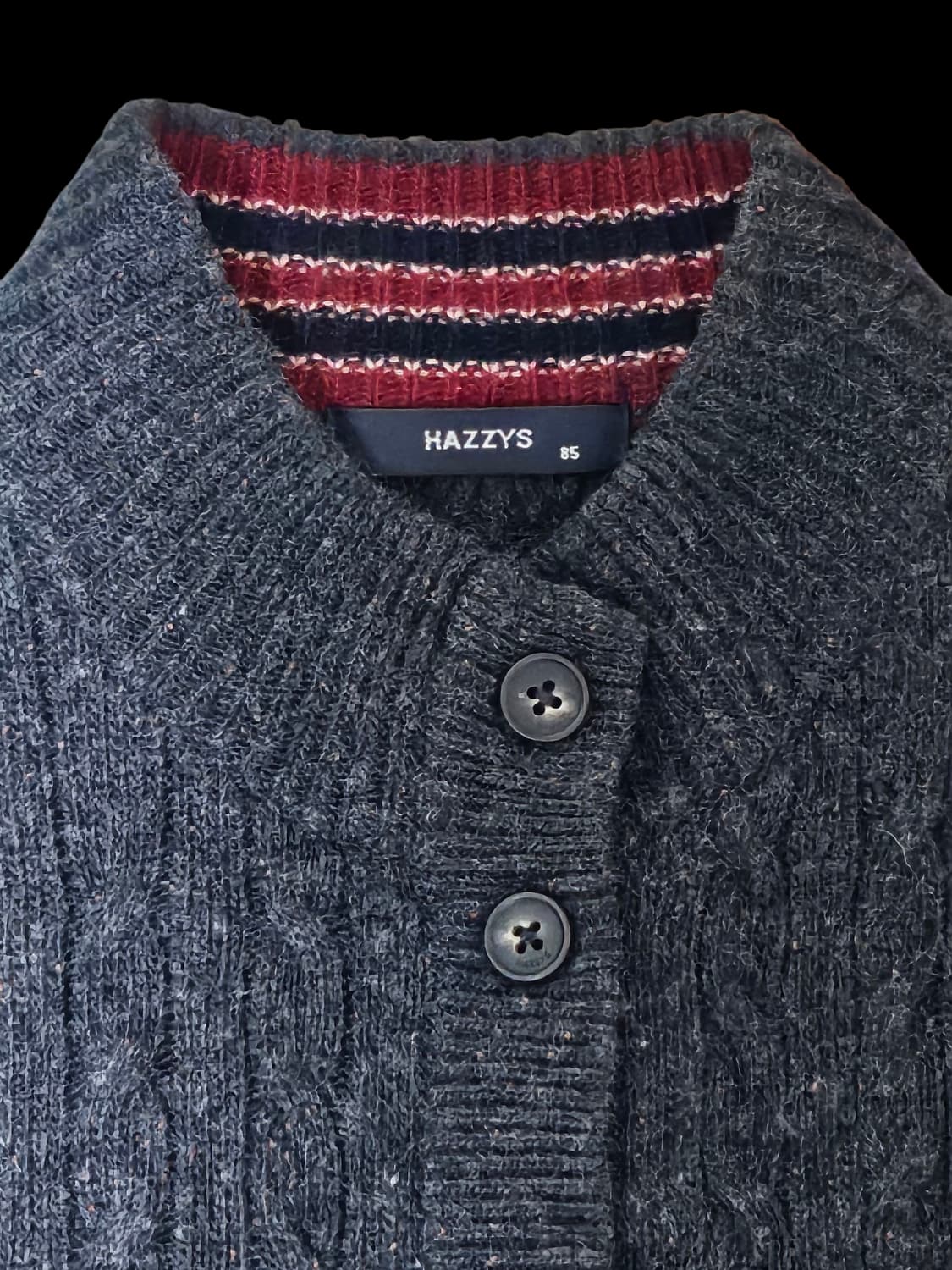 헤지스 미착용/울캐시미어 혼방/차콜 케이블 여성니트 조끼 베스트 55 상품이미지4