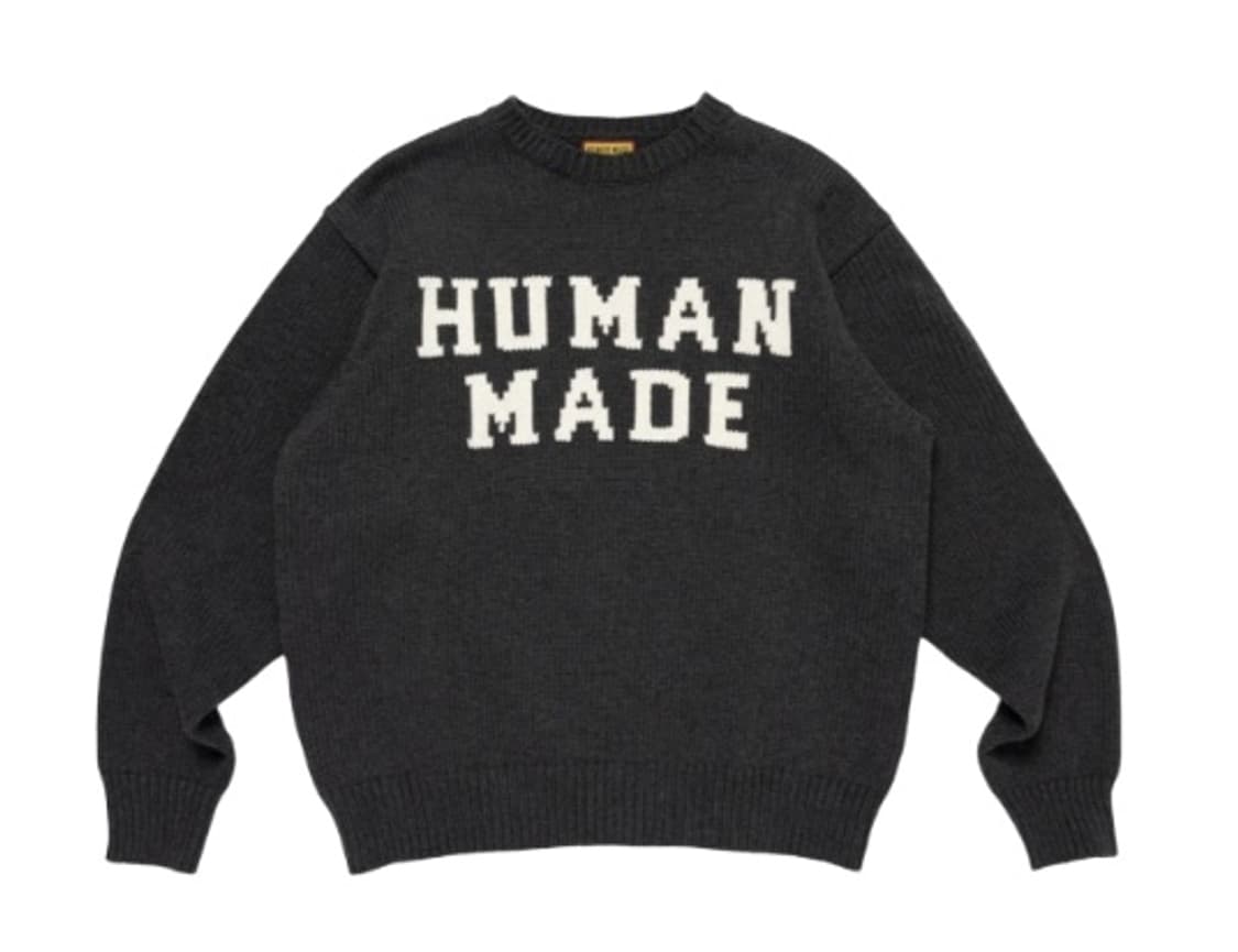 휴먼메이드 그래픽 니트 차콜 상품이미지1