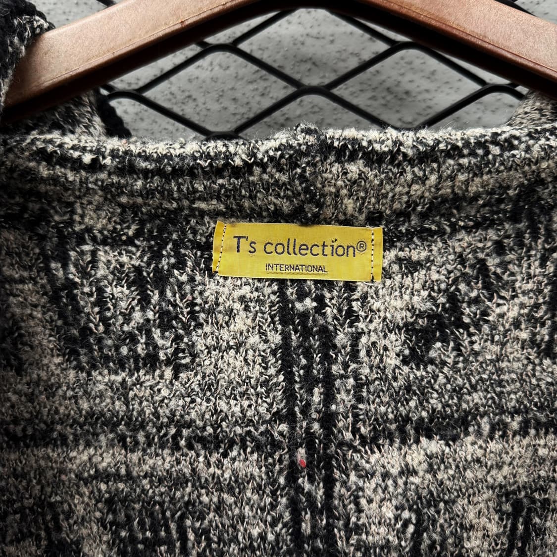 JPN VINTAGE 울니트 오픈 후드 가디건 그래픽패턴 자카드 디테일 상품이미지6