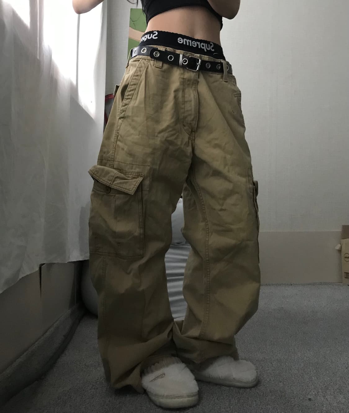 리바이스 베이지 와이드핏 카고팬츠 상품이미지1