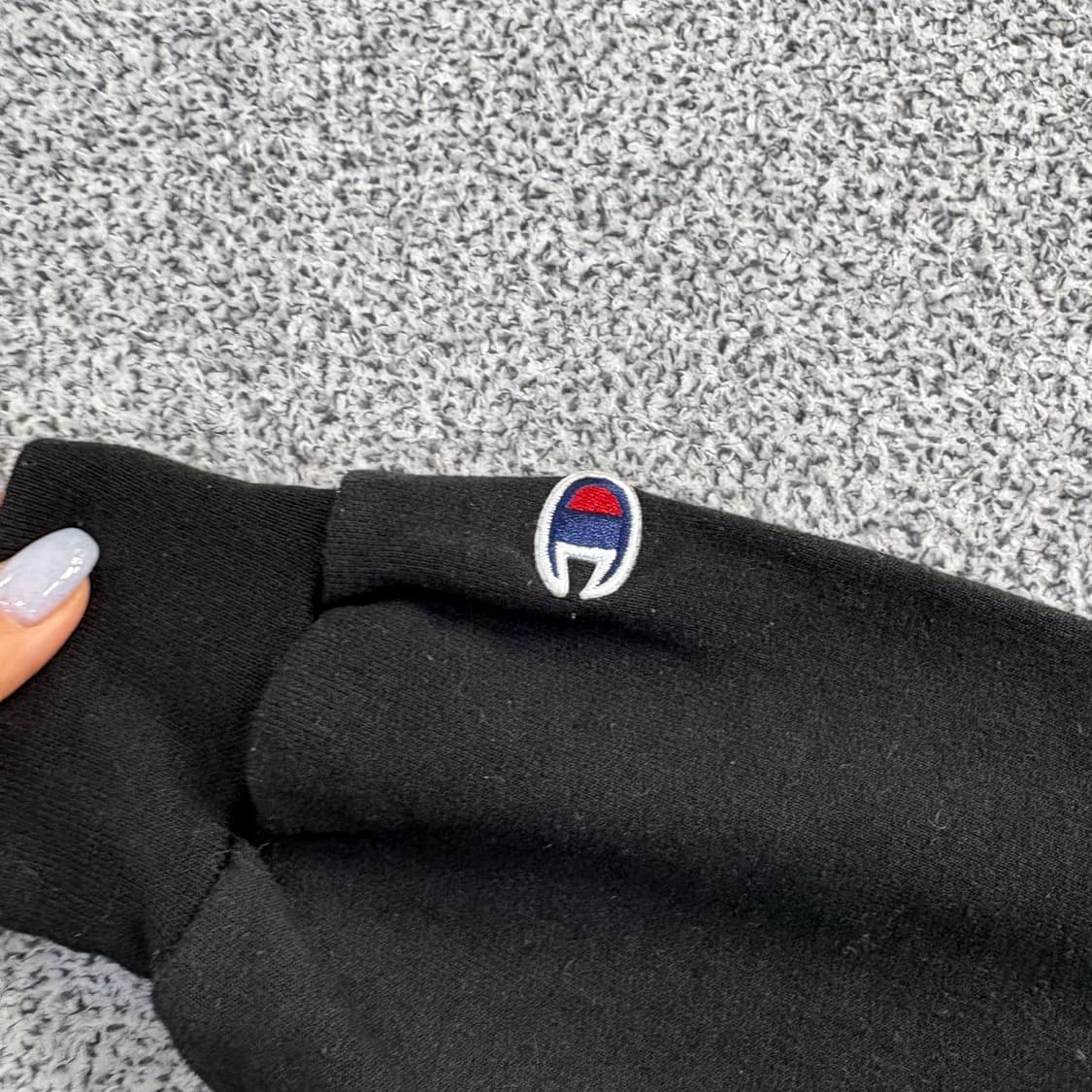 M 챔피온 블랙 후드 집업 0310J 상품이미지5