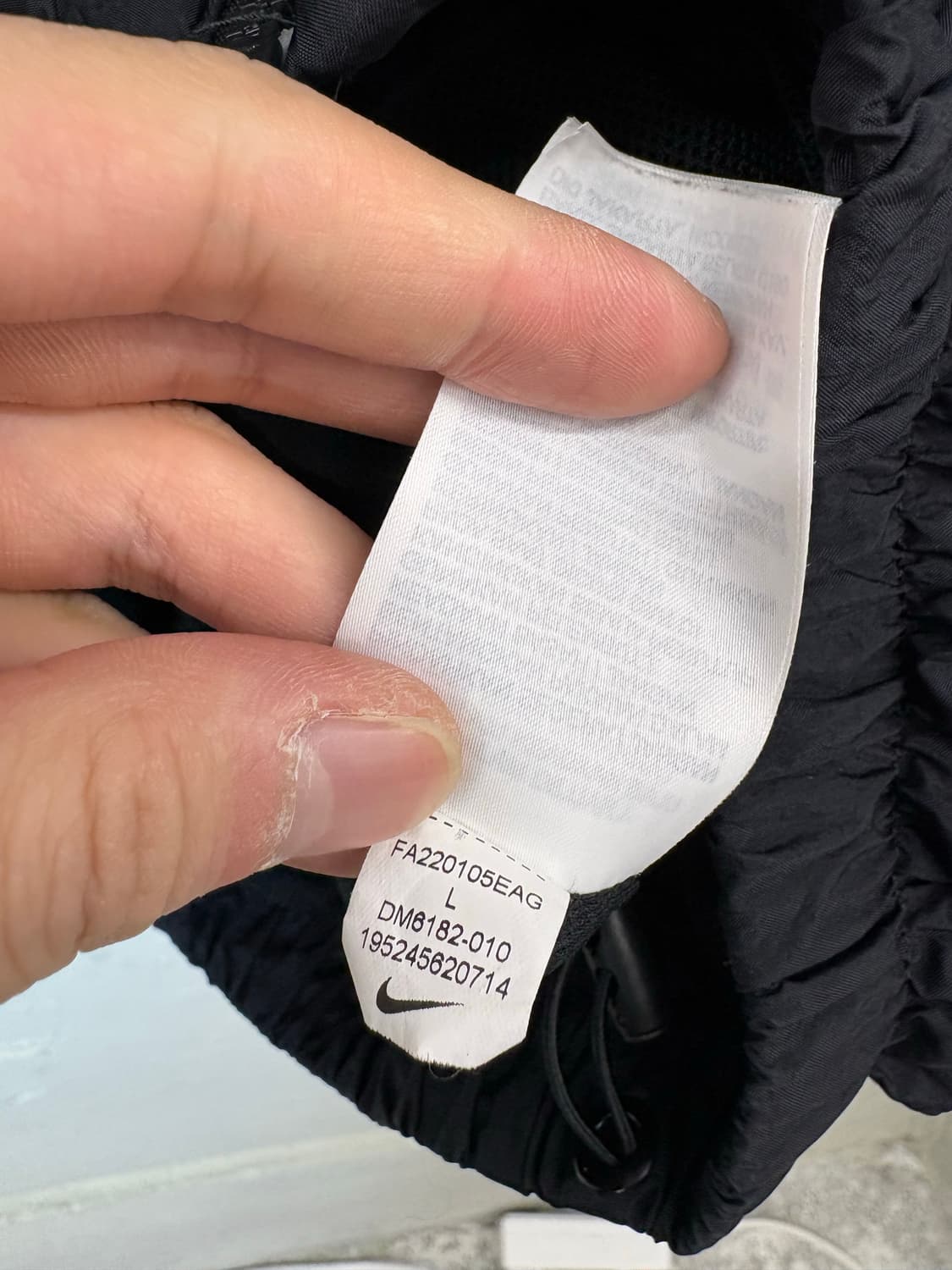 나이키 스우시 빅로고 우븐 바람막이 블랙 상품이미지6