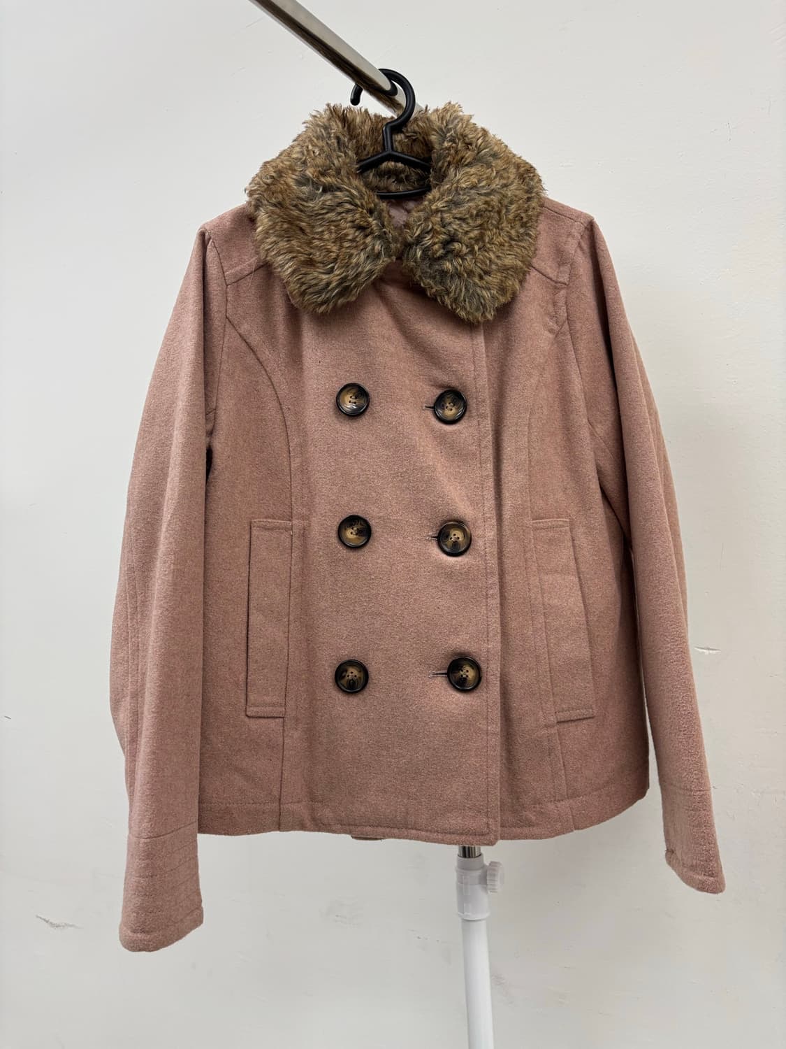 빈티지 핑크 하프 코트 상품이미지6