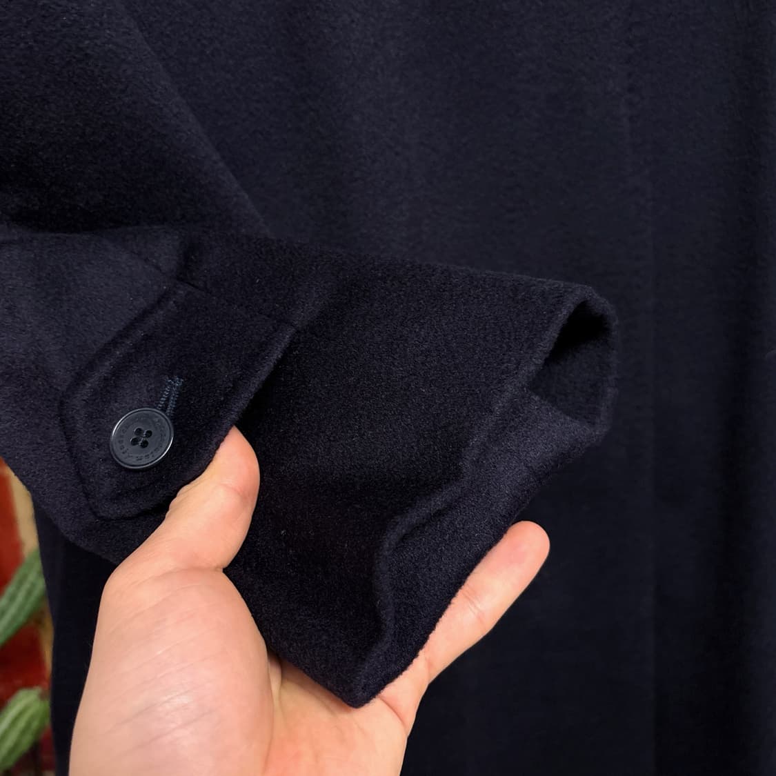 80~90s 아쿠아스큐텀 퓨어 캐시미어 로브 랩 코트 잉글랜드 N1231 상품이미지6