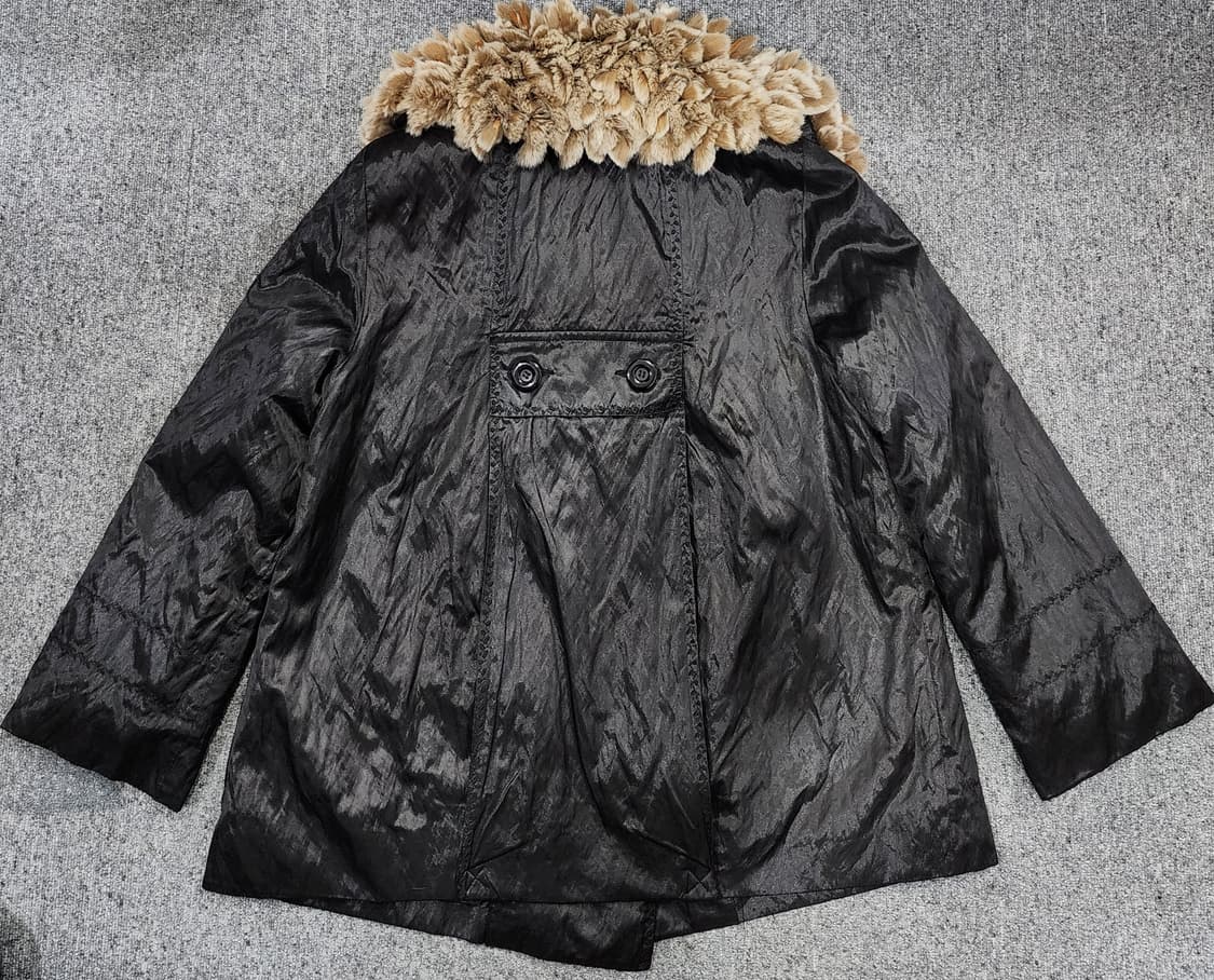 KIOK 키옥 빈티지 더블 브레스트 렉스 퍼카라 토끼털 안감 자켓 L 상품이미지2