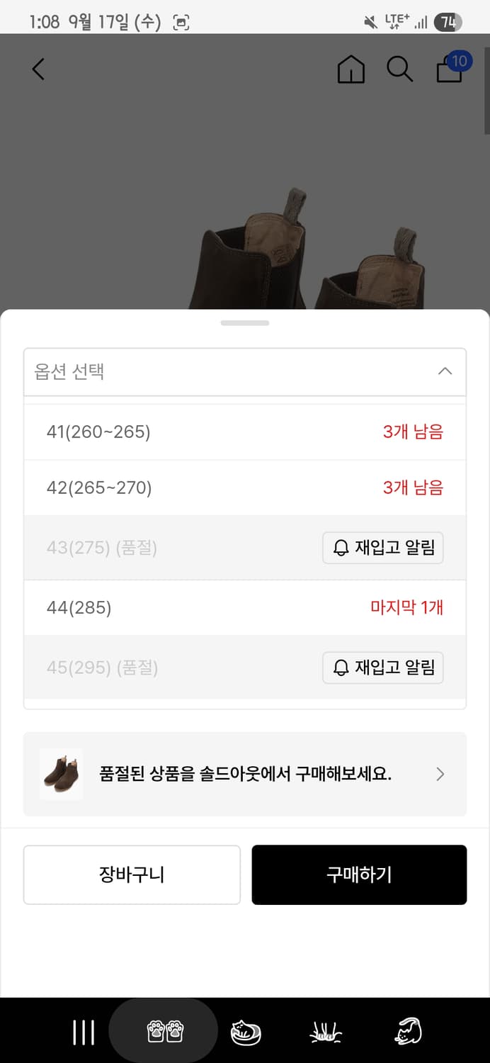 아스토플렉스 비트플렉스 첼시부츠 다크체스넛 285 290 44 상품이미지9