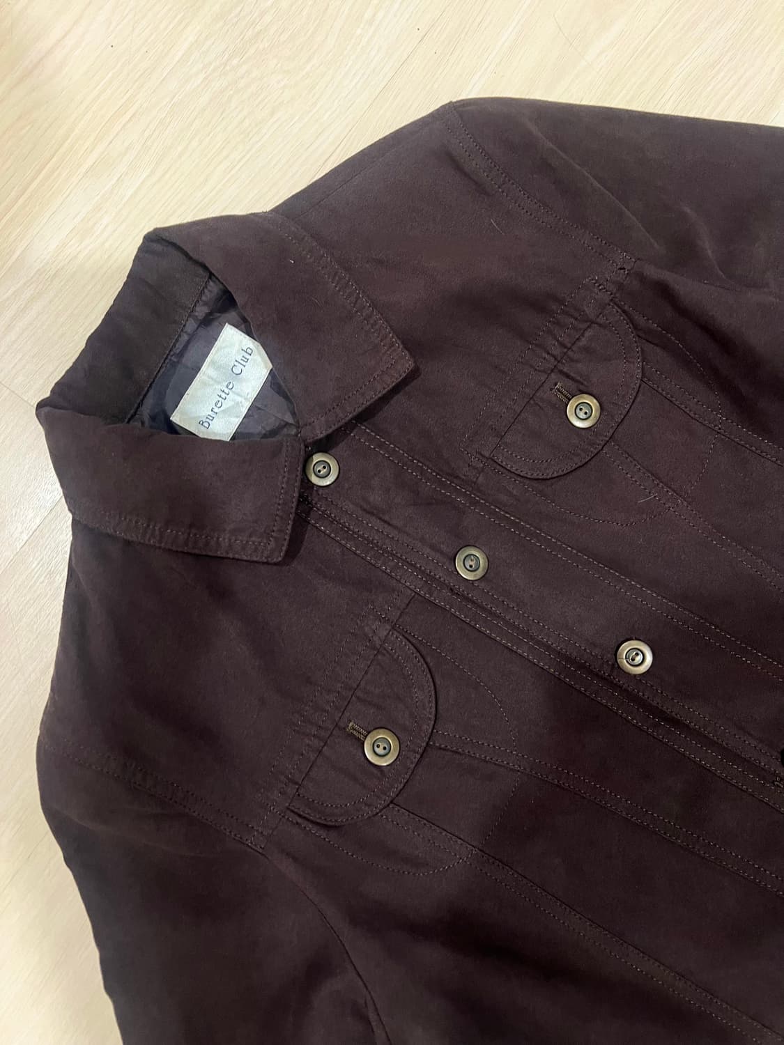 웨스턴 딥브라운 스웨이드 셔츠 자켓 상품이미지2