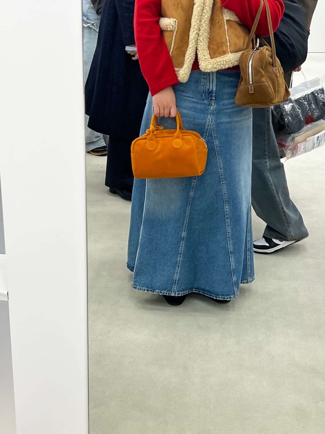 마지셔우드 소프트 볼링백 오렌지 스웨이드 상품이미지3