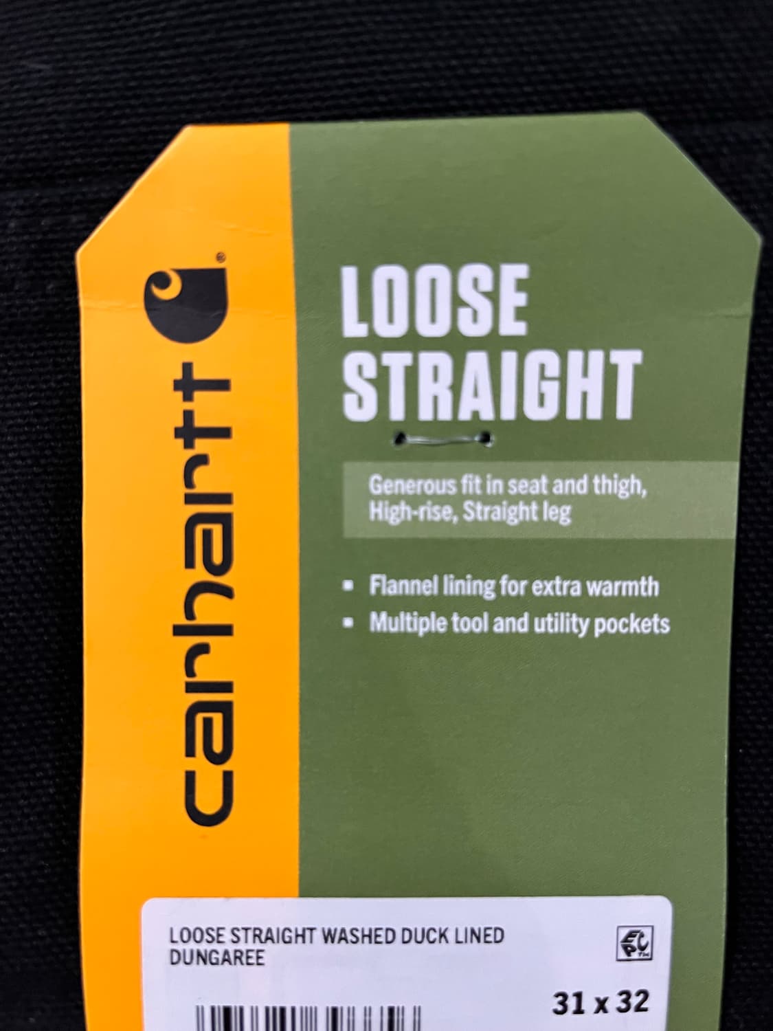 칼하트 싱글니 루즈 스트레이트 팬츠 (B111) 상품이미지7