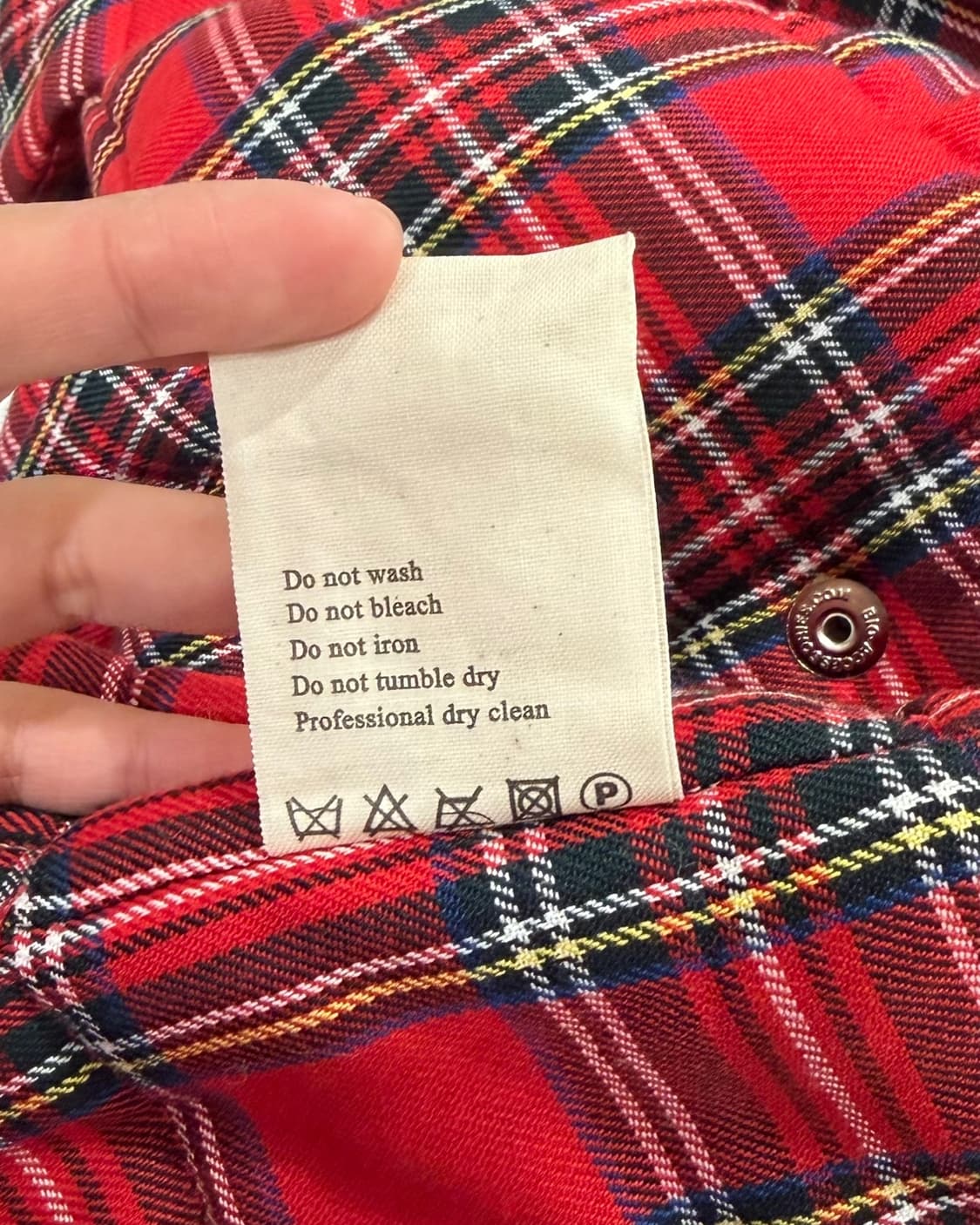 어웨이크 모드 레드 타탄 체크 패디드 퀄팅 롱코트 상품이미지10