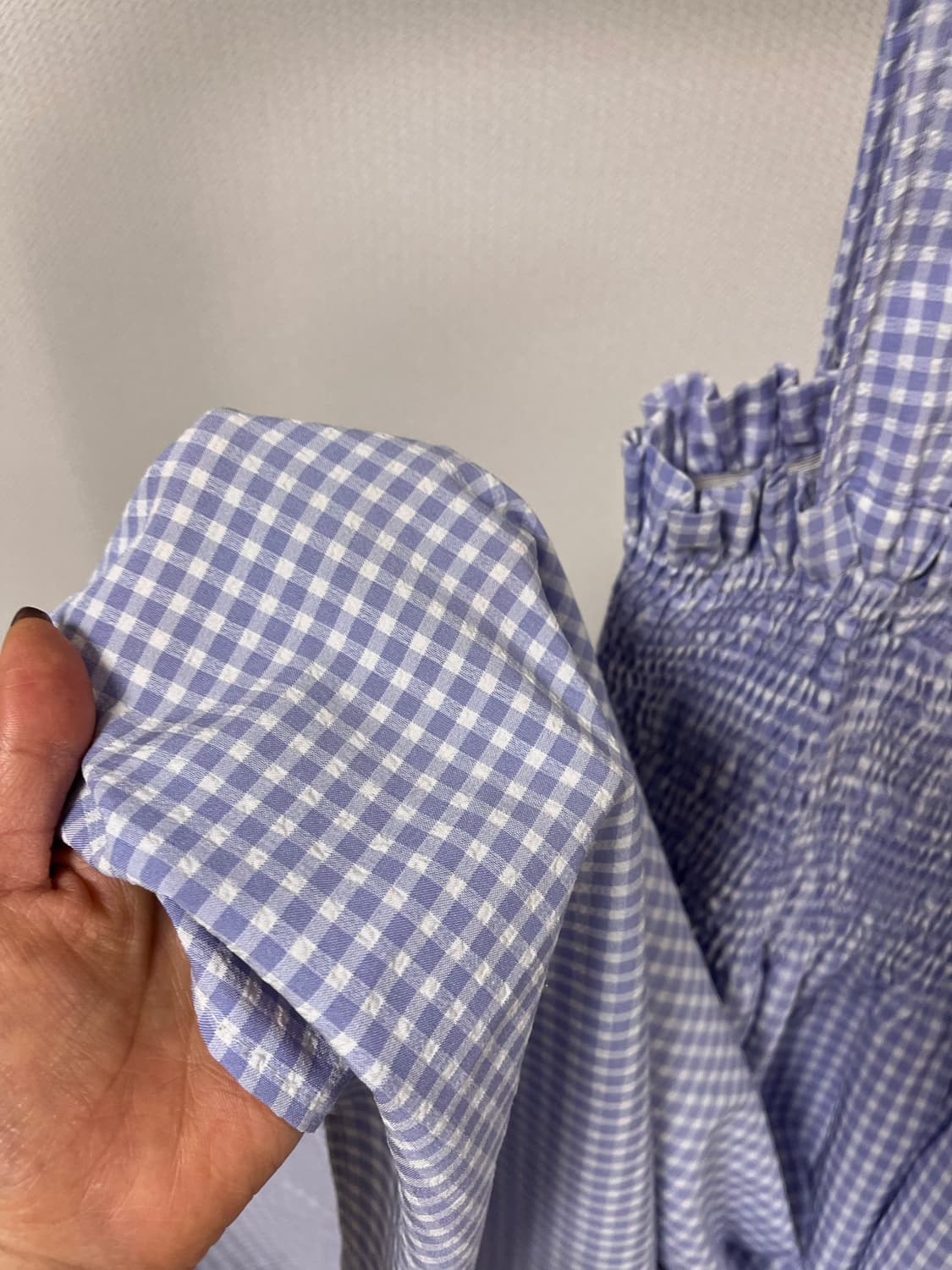 체크 슬리브리스 원피스 상품이미지3