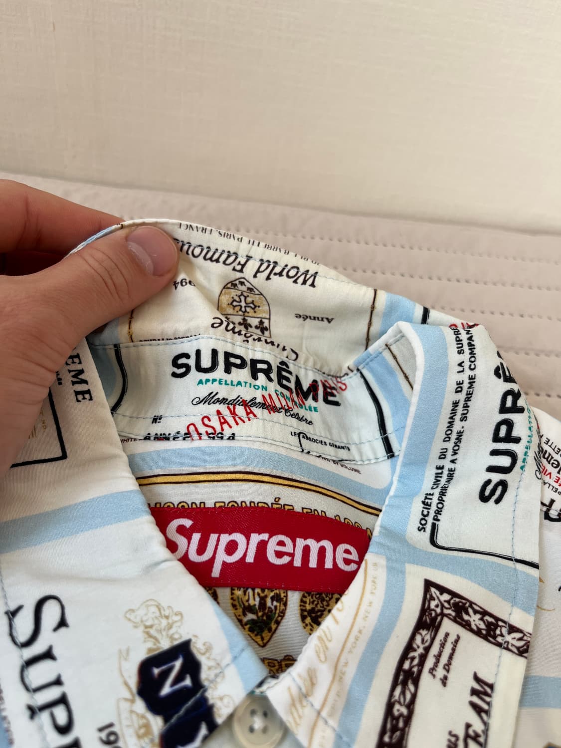 [L] 슈프림 라벨 프린팅 셔츠  상품이미지6