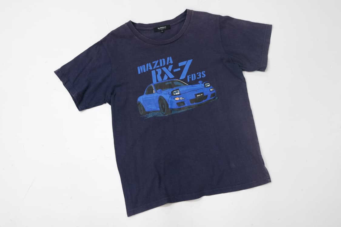 더블포커스 빈티지 마쯔다 RX-7 자동차 그래픽 네이비 티셔츠 (L) 상품이미지2