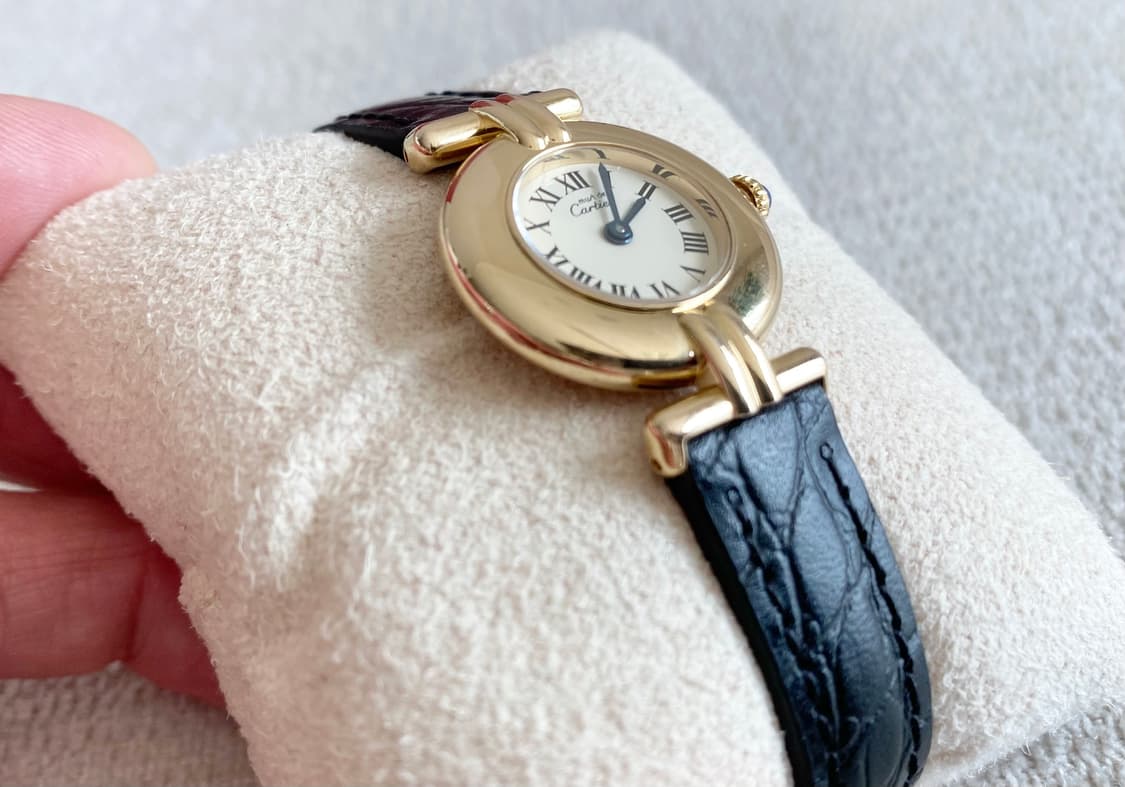 까르띠에 머스트 꼴리제드 24mm 쿼츠 여성용 금장 실버 상품이미지4