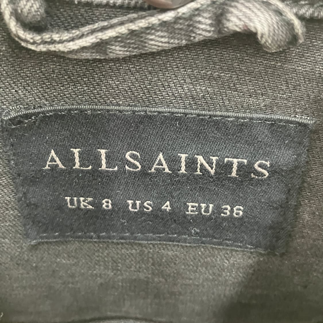 올세인츠 셰르파 칼라 블랙 데님 자켓 36 상품이미지3