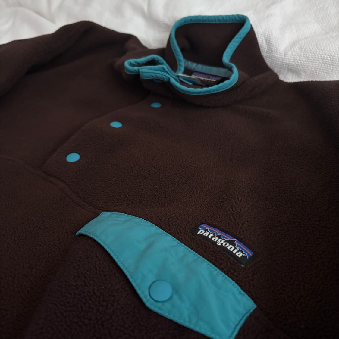 10’s patagonia synchilla teal brown L 상품이미지1