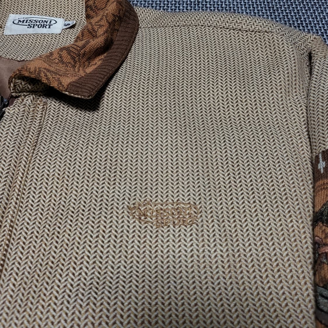 미쏘니 90s 에스닉 니트 봄버 자켓 (XL) 상품이미지4