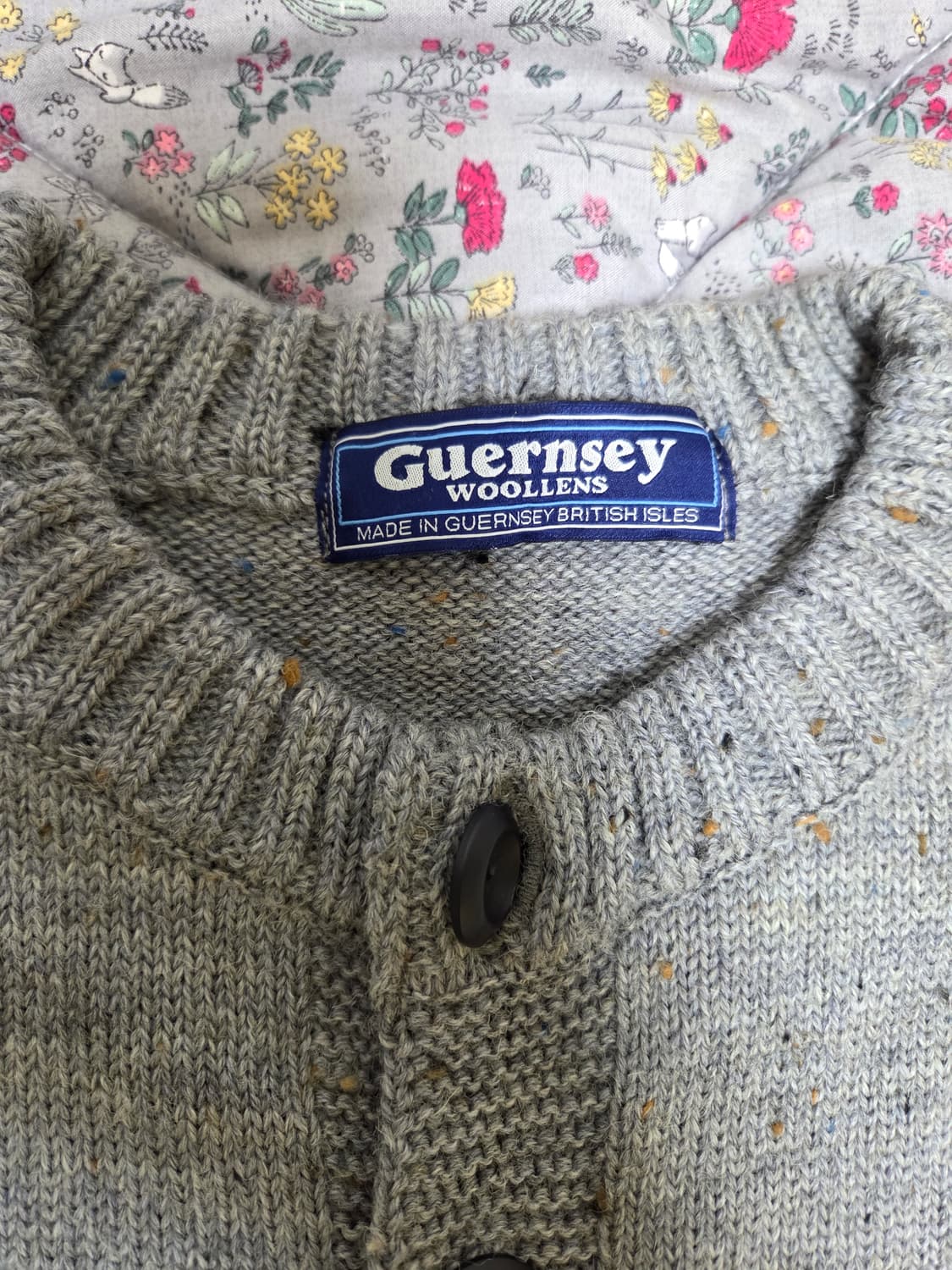 건지울른스 피셔맨 가디건 다크그레이넵 46사이즈 상품이미지2