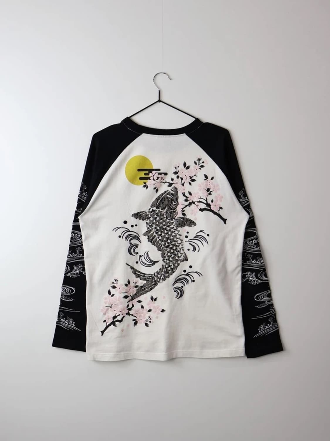 JPN Koi Fish Sakura Raglan Long Sleeve 상품이미지6