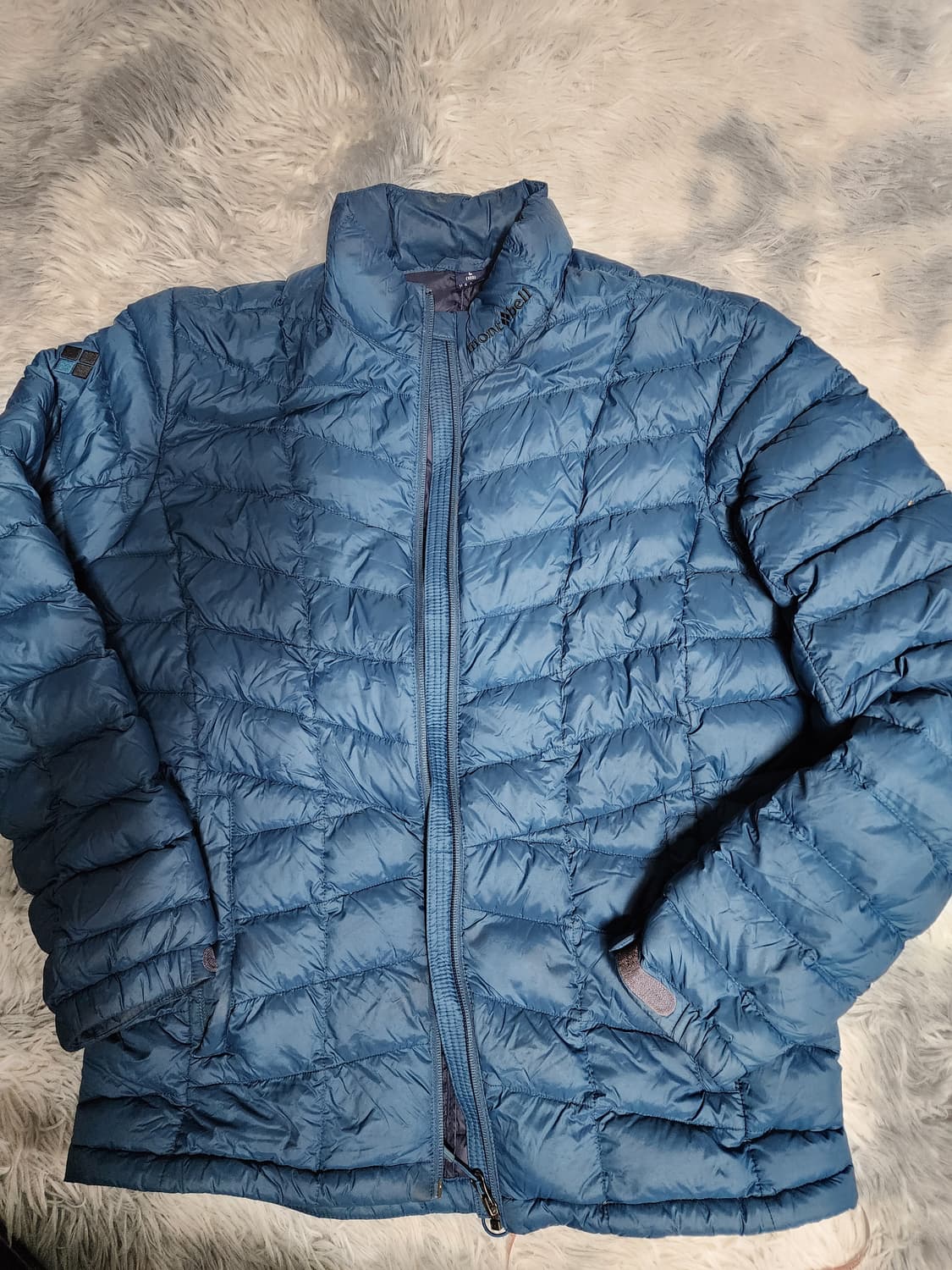 몽벨 제나 경량 패딩 자켓 블루 상품이미지1