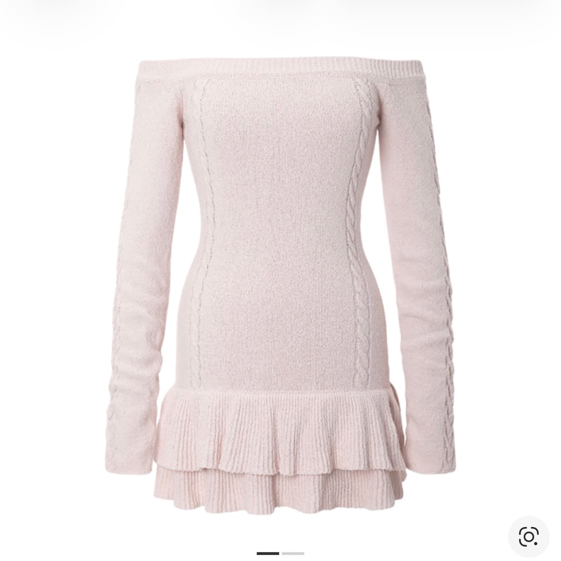 쓰리타임즈 케이블 오프숄더 드레스 Cable off-shoulder  상품이미지1