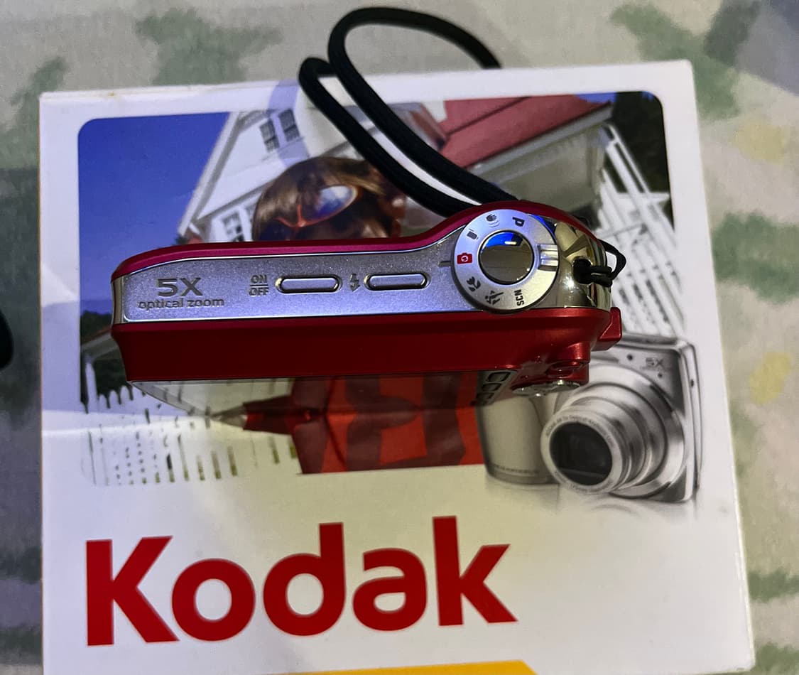 코닥 c190 레드 빈티지 디카 카메라  상품이미지3